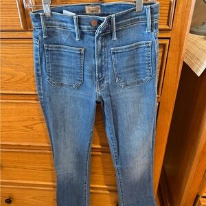 Mother Hustler Patch Pocket Jeans Size 27